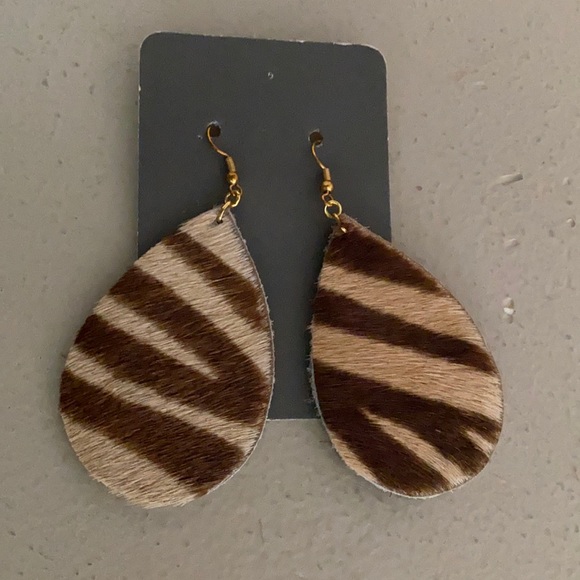 Cowhide Earrings - Picture 2 of 3